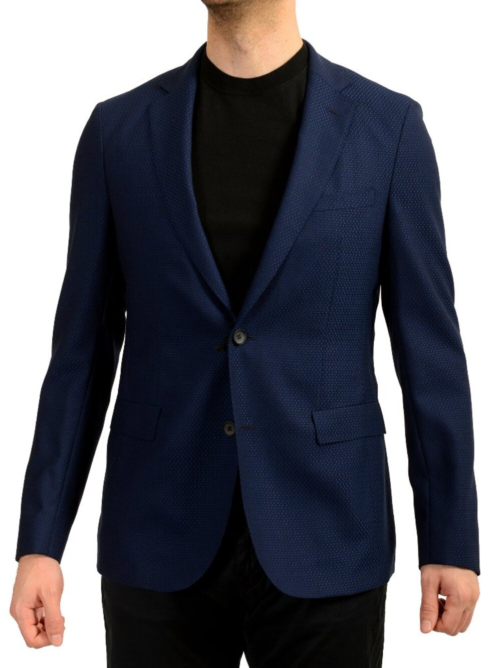 Hugo Boss Men's "Roan1" Extra Slim Fit Blue 100% Wool Blazer US 34R IT 44R